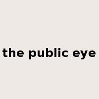 the public eye是什么意思