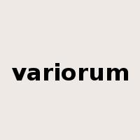 variorum是什么意思