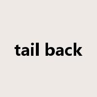 tail back是什么意思