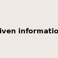 given information是什么意思