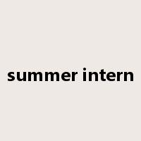 summer intern是什么意思