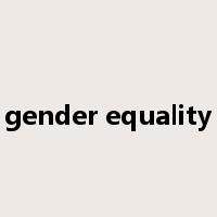 gender equality是什么意思