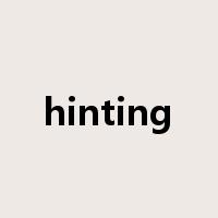 hinting是什么意思