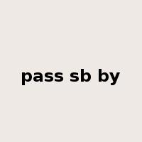pass sb by是什么意思