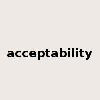 acceptability是什么意思