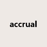 accrual是什么意思
