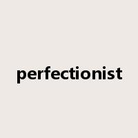 perfectionist是什么意思
