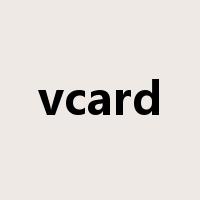 vcard是什么意思