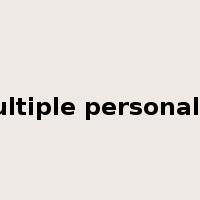 multiple personality是什么意思