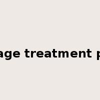 sewage treatment plant是什么意思