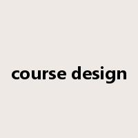 course design是什么意思