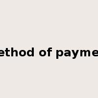 method of payment是什么意思