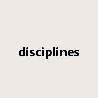 disciplines是什么意思