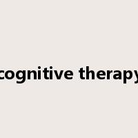 cognitive therapy是什么意思