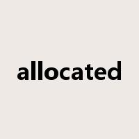 allocated是什么意思