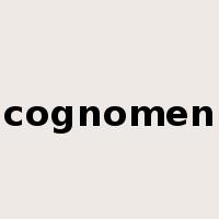 cognomen是什么意思
