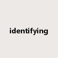 identifying是什么意思