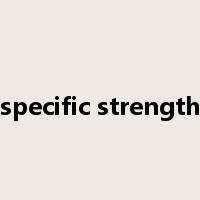 specific strength是什么意思