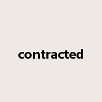 contracted是什么意思