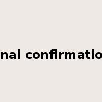 final confirmation是什么意思