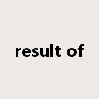 result of是什么意思