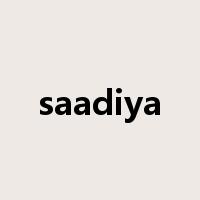 saadiya是什么意思