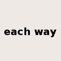 each way是什么意思