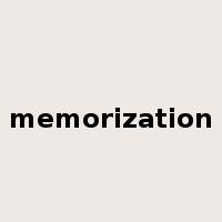 memorization是什么意思