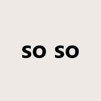 so so是什么意思