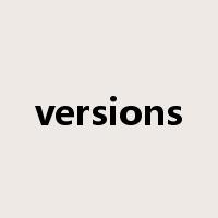versions是什么意思