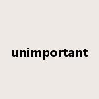 unimportant是什么意思