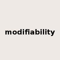 modifiability是什么意思