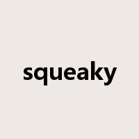 squeaky是什么意思