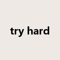 try hard是什么意思