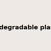 biodegradable plastic是什么意思