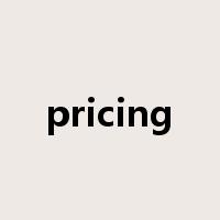 pricing是什么意思