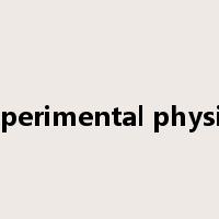 experimental physics是什么意思