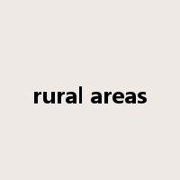 rural areas是什么意思