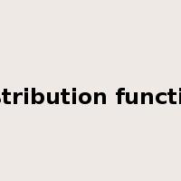 distribution function是什么意思
