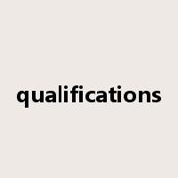 qualifications是什么意思