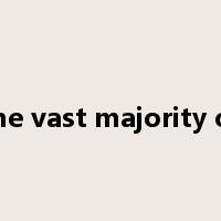 the vast majority of是什么意思