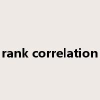 rank correlation是什么意思