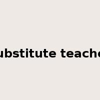 substitute teacher是什么意思
