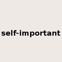 self-important是什么意思