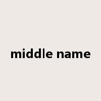middle name是什么意思