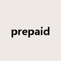 prepaid是什么意思