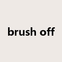 brush off是什么意思