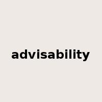 advisability是什么意思