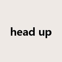 head up是什么意思