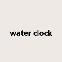 water clock是什么意思
